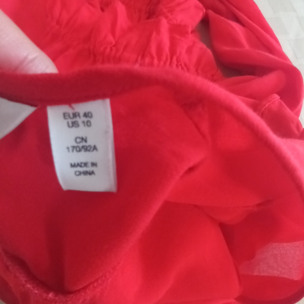 & Other Stories Red Ruffle d Blouse - Picture 10 of 13
